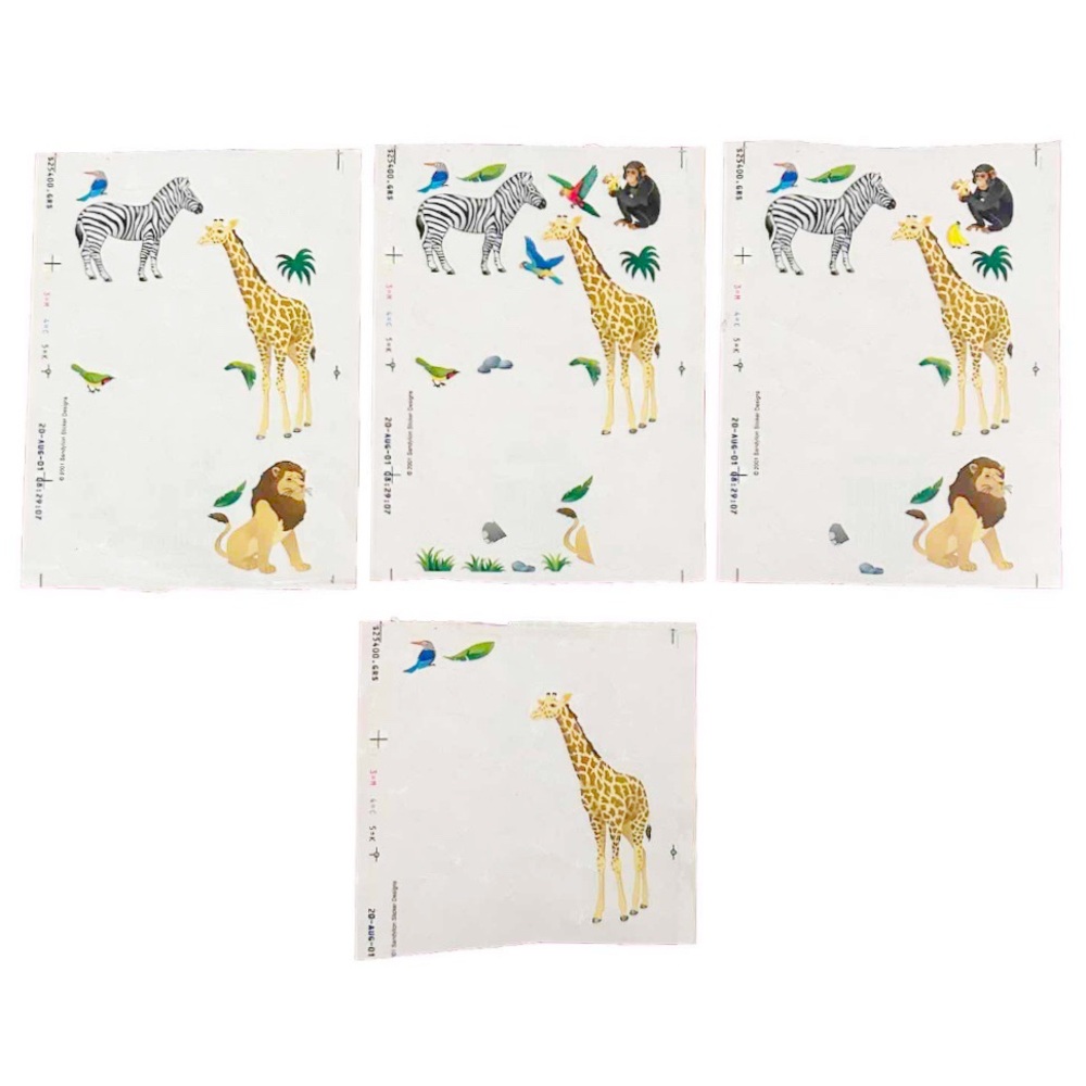 Vintage Sandylion Zoo Animals Scrapbooking Stickers Giraffe Lion Zebra Monkey